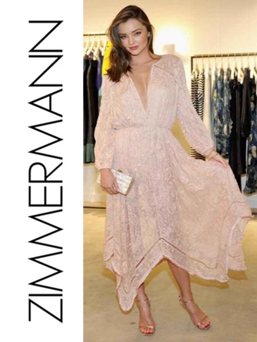 Zimmermann Romantic Sheer Pink Henna Floating Fringe Dress 0 XS No Slip
